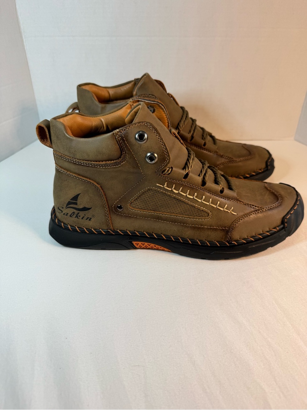 Salkin Men's 2.0 Trail Barefoot Boots Leather Waterproof Shoes US 12 NEW